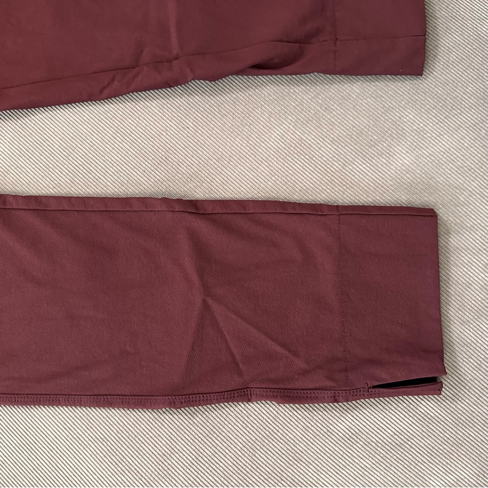 Athleta Wander Slim Ankle Pant Burgundy Women's Sz 6T Pockets Side Zip Taper - Picture 3 of 11